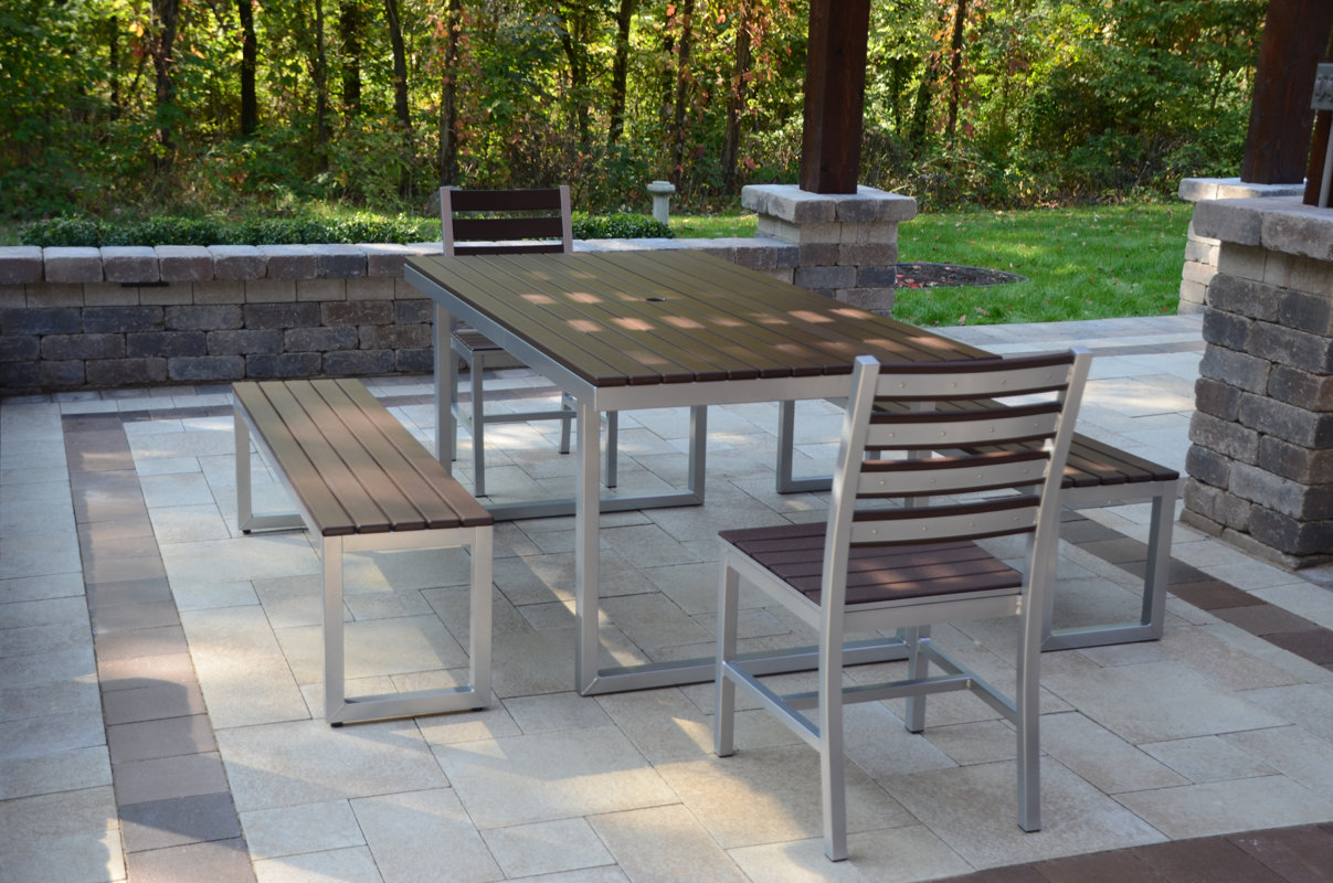 Elan Furniture Kinzie Outdoor Modern 5 Piece Dining Set & Reviews Wayfair